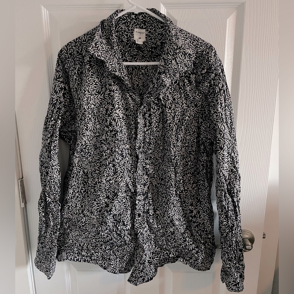 Morris & Co. x H&M - Men’s Black and White Button-Down (XL)